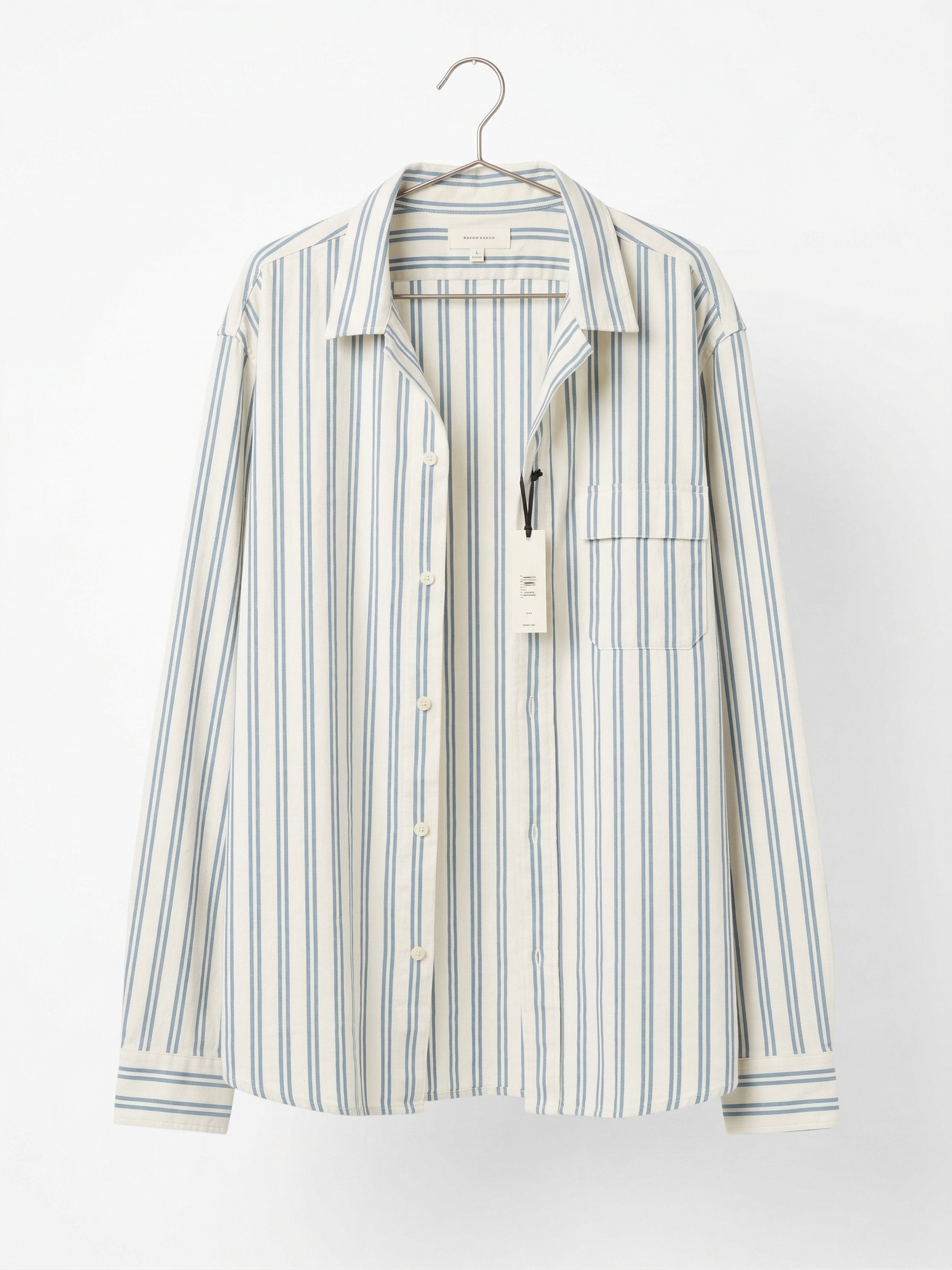 Banana Republic Blue & White Striped Button-Up Shirt