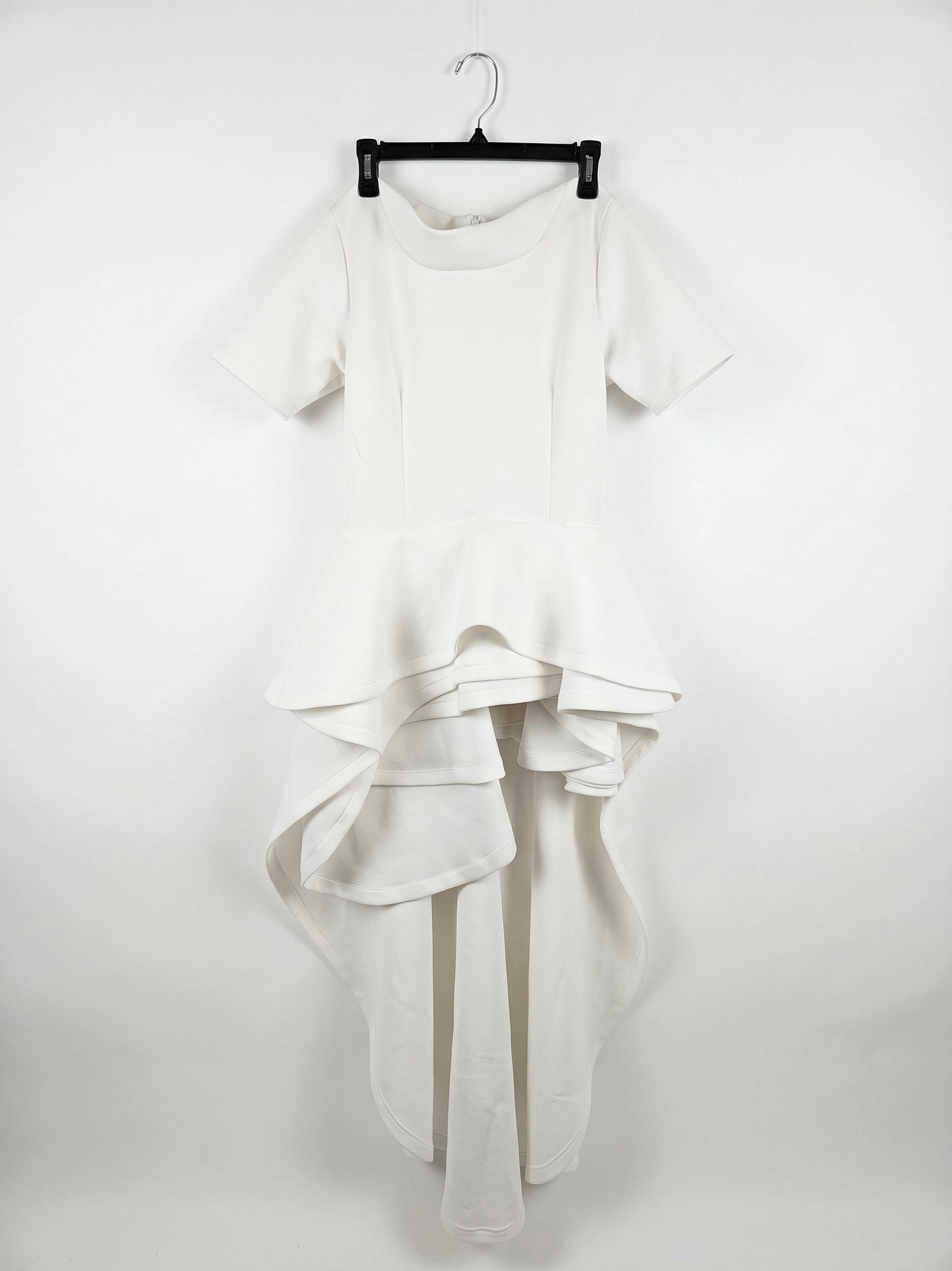 White Structured Layered Dress