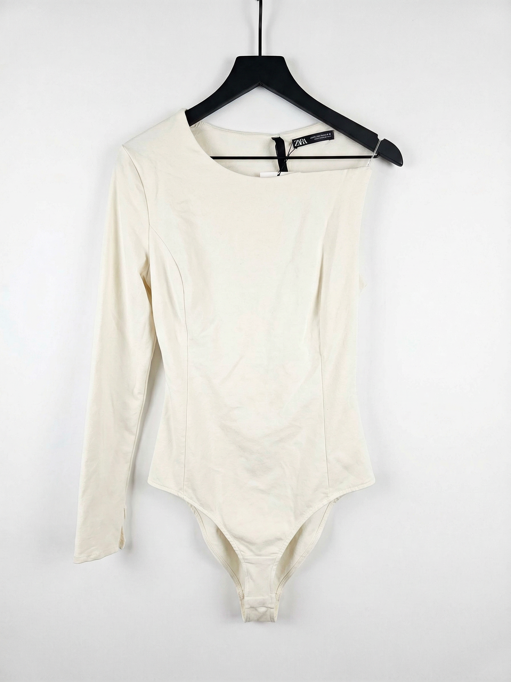 Zara Ivory Long-Sleeve Bodysuit