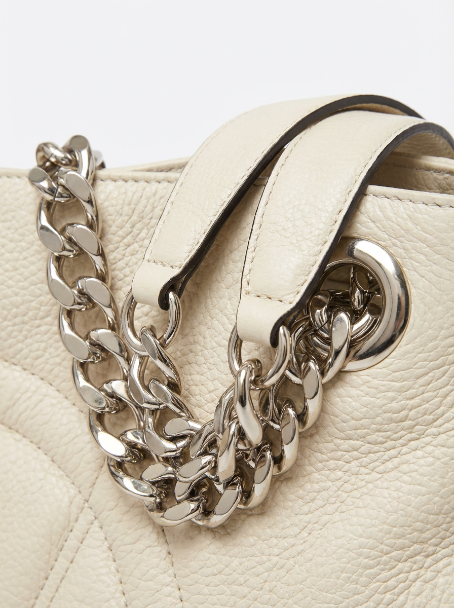 Valentino chunky silver chain strap detail