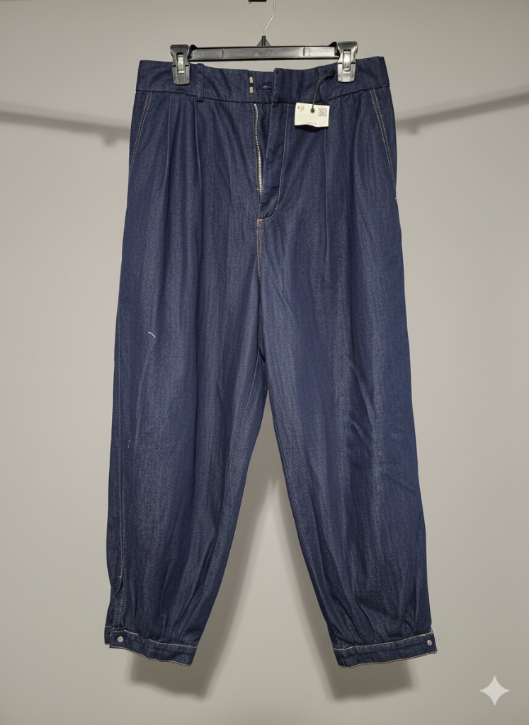 Zara Barrel Leg Dark Wash Jeans